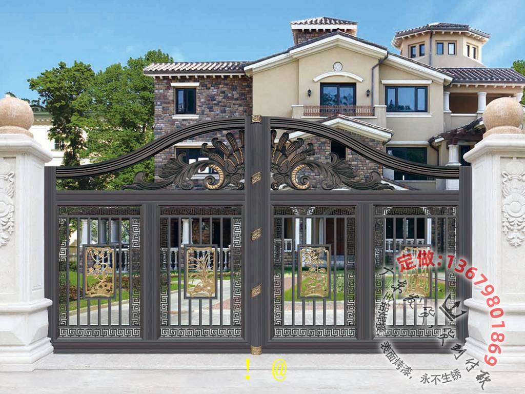 别墅大门_铝艺大门_庭院大门_住宅大门_乡村大门_院子大门